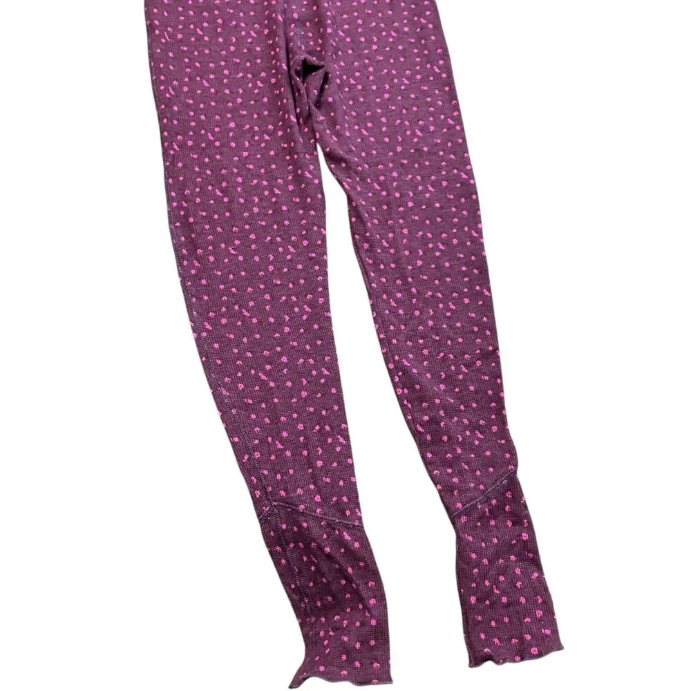 Free People Purple Thermal‎ Long Johns Sleepwear One Piece Pajama